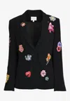 Cinq À Sept Rumi Mixed-patch Blazer