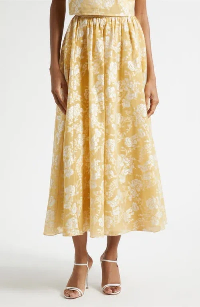 Cinq À Sept Ruth Floral Jacquard Skirt In Neutral