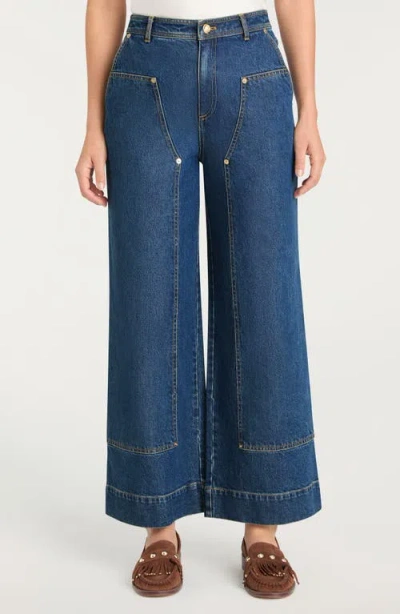 Cinq À Sept Ryker Wide Leg Jeans In Blue