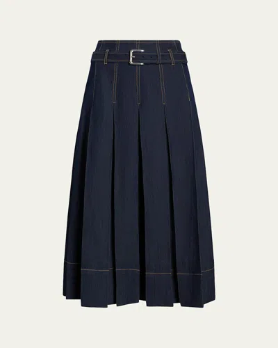Cinq À Sept Rylee Pleated A-line Midi Skirt In Purple