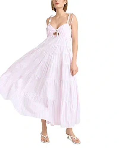 Cinq À Sept Women's A La Plage Ryley Striped Cotton-blend Midi Dress In White Bubblegum