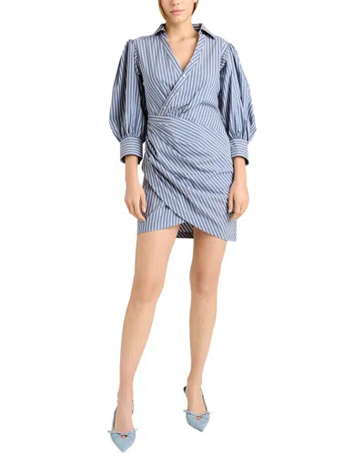 Cinq À Sept Sabrina Stripe Macaulay Dress In Blue