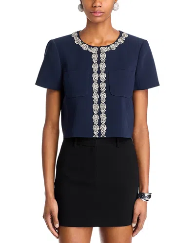 Cinq À Sept Cinq A Sept Samina Embellished Jacket In Navy