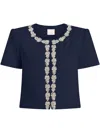 Cinq À Sept Cinq A Sept Samina Embellished Jacket In Blue