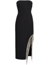 Cinq À Sept Rhinestone Fringe Sammy Dress In Black In Schwarz