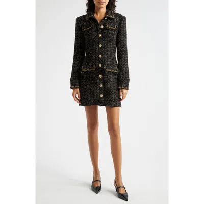 Cinq  Sept Sasha Tweed Blazer Mini Dress In Black | ModeSens