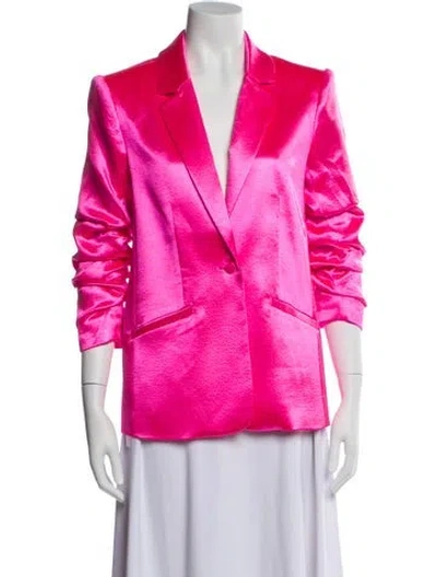 Pre-owned Cinq À Sept Satin Blazer W/ Tags In Pink