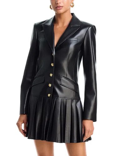 Cinq À Sept Cinq A Sept Saule Faux Leather Blazer Dress In Black