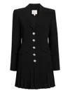 Cinq À Sept Saule Pleated Blazer Dress In Black