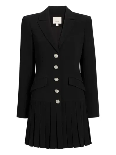 Cinq À Sept Saule Pleated Blazer Dress In Black