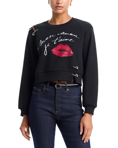 Cinq À Sept Cinq A Sept Savina Safety Pin Sweatshirt In Black