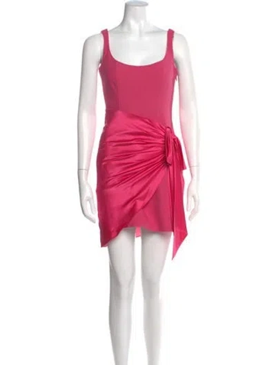 Pre-owned Cinq À Sept Scoop Neck Mini Dress