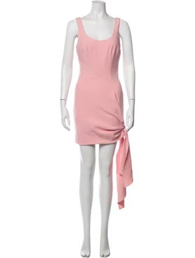 Pre-owned Cinq À Sept Scoop Neck Mini Dress In Pink