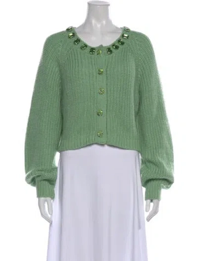 Pre-owned Cinq À Sept Scoop Neck Sweater W/ Tags In Green