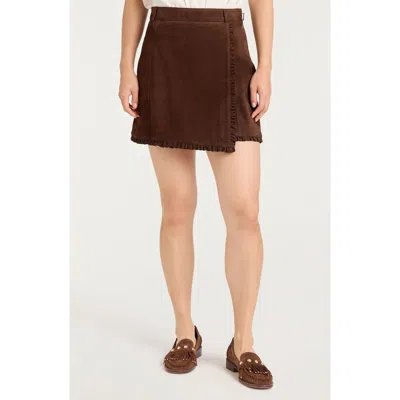 Cinq À Sept Scotlyn Faux Wrap Miniskirt In Brown