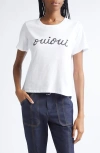 Cinq À Sept Script Oui Oui T-shirt In White