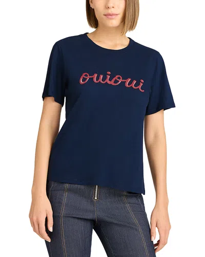 Cinq À Sept Cinq A Sept Script Oui Oui Tee In Blue
