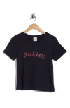 Cinq À Sept Script Oui Oui T-shirt In Black