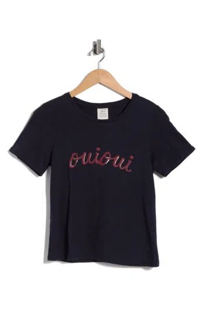 Cinq À Sept Script Oui Oui T-shirt In Black