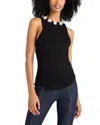 Cinq À Sept Sequin Dot Lizzie Tank Top In Black In Black
