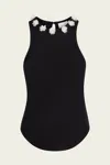 Cinq À Sept Sequin Dot Lizzie Tank Top In Black