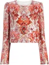 Cinq À Sept Cinq A Sept Sequin Damask Jacket In Pink