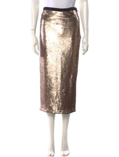 Pre-owned Cinq À Sept Sequin Embellishments Midi Length Skirt