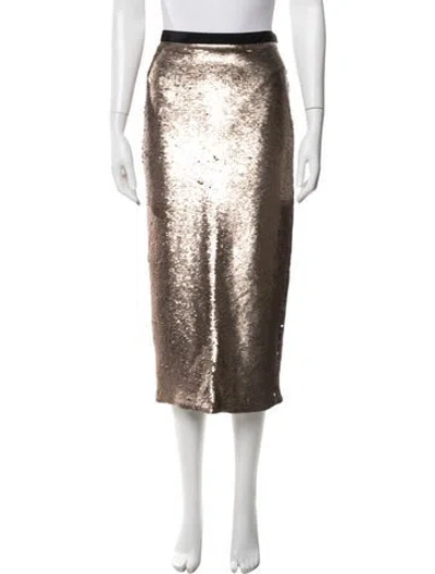 Pre-owned Cinq À Sept Sequin Embellishments Midi Length Skirt W/ Tags