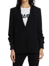 Cinq À Sept Sequin Hooded Khloe Blazer In Black