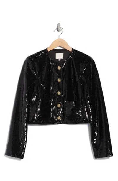 Cinq À Sept Sequin Randi Jacket In Black