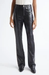 Cinq À Sept Shailene Stud Detail Faux Leather Pants In Black