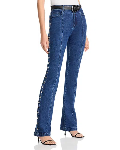 Cinq À Sept Cinq A Sept Shailene Studded High Rise Jeans In Oceane