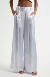 Cinq À Sept Cinq A Sept Shauna Hammered Satin Pants In Mercury