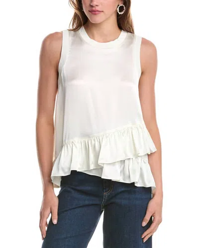Cinq À Sept Shiny Luisa Top In White