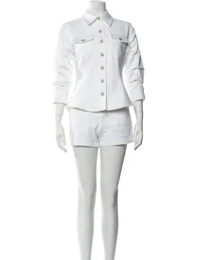 Pre-owned Cinq À Sept Short Set In White