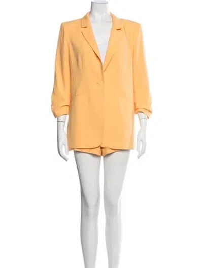 Pre-owned Cinq À Sept Short Set In Yellow