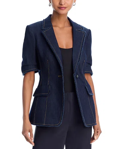Cinq À Sept Cinq A Sept Short Sleeve Sallie Jacket In Purple