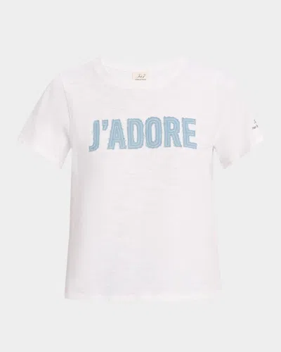 CINQ À SEPT SHRUNKEN DENIM J'ADORE TEE