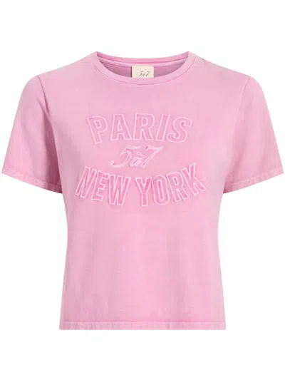 Cinq À Sept Shrunken T-shirt In Pink