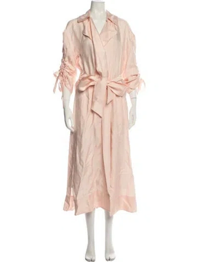 Pre-owned Cinq À Sept Silk Coat In Pink
