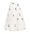 Cinq À Sept Silk Embroidered Ellah Midi Skirt In Ivory