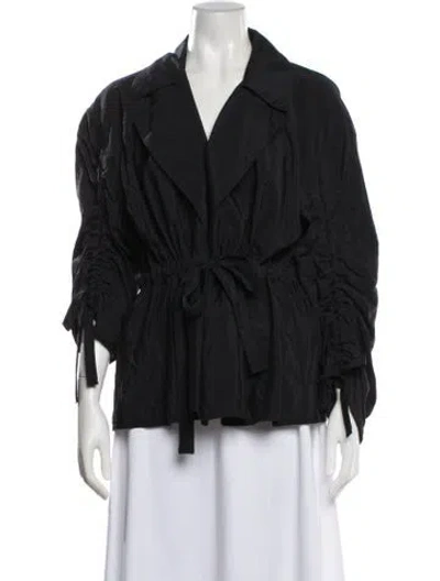Pre-owned Cinq À Sept Silk Jacket In Black