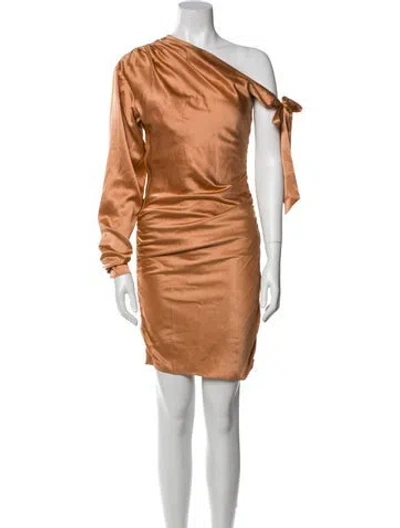 Pre-owned Cinq À Sept Silk Knee-length Dress In Neutral