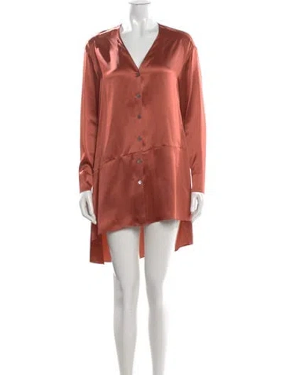 Pre-owned Cinq À Sept Silk Knee-length Dress In Pink