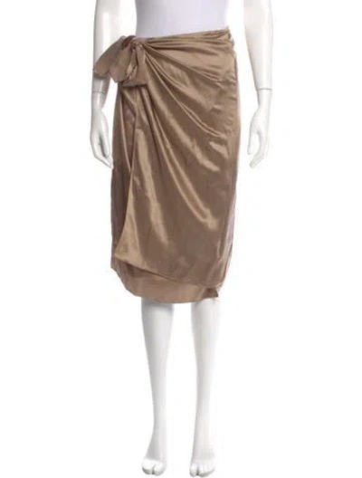 Pre-owned Cinq À Sept Silk Knee-length Skirt In Neutral
