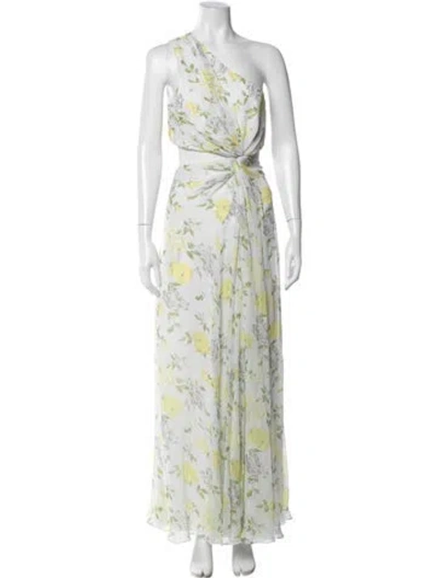 Pre-owned Cinq À Sept Silk Long Dress In Blue