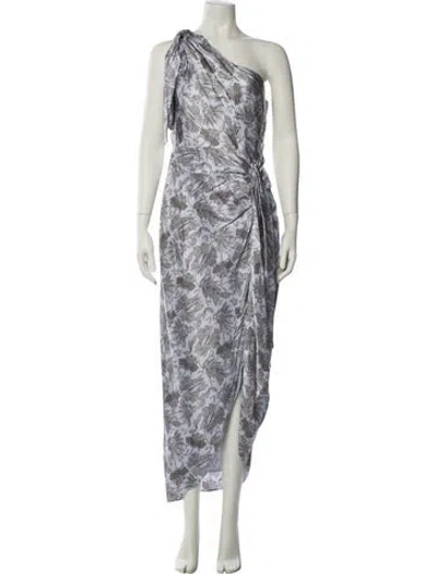 Pre-owned Cinq À Sept Silk Long Dress In Multi