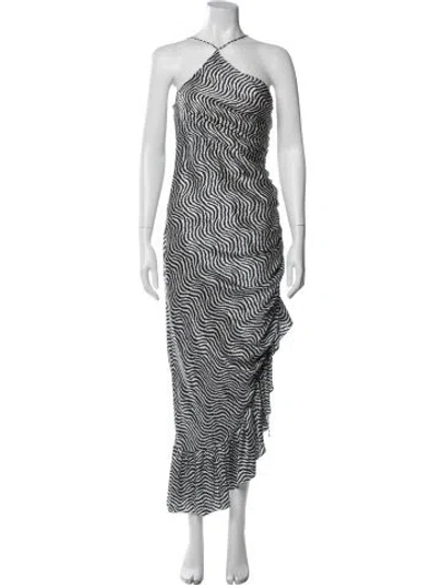 Pre-owned Cinq À Sept Silk Long Dress In Multi
