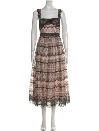 Pre-owned Cinq À Sept Silk Long Dress In Multi