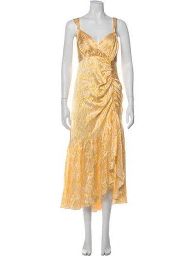 Pre-owned Cinq À Sept Silk Midi Length Dress In Multi
